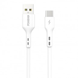 Foneng X36 USB to USB-C cable, 3A, 1m (white)