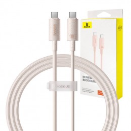 Fast Charging cable Baseus USB-C to USB-C Habitat Series 1m 100W (pink)