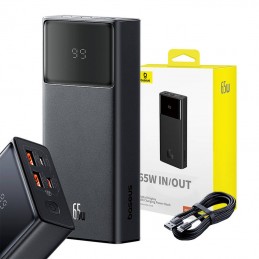 Power Bank Baseus Star-Lord, 20000mAh 65W + USB - USB-C cable (Black)