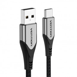 USB 2.0 A to USB-C 3A cable 0.25m Vention CODHC gray