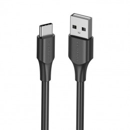USB 2.0 A to USB-C 3A cable 0.5m Vention CTHBD black