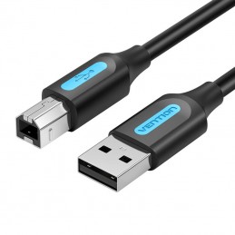 USB 2.0 A to B cable Vention COQBJ 8m Black PVC