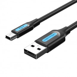 USB 2.0 A to Mini-B cable Vention COMBD 0.5m Black PVC