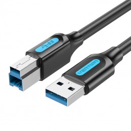 USB 3.0 A to B cable Vention COOBI 3m Black PVC