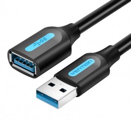 USB 3.0 male to female extension cable Vention CBHBG 1.5m Black PVC