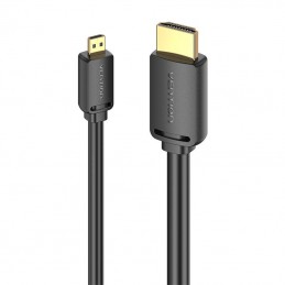 HDMI-D Male to HDMI-A Male 4K HD Cable 2m Vention AGIBH (Black)