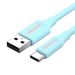 USB 2.0 A to USB-C 3A Cable Vention COKSH 2m Light Blue