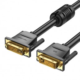 DVI(24+1) Male to Male Cable 1m Vention EAABF (Black)