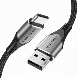 USB 2.0 A to USB-C 3A Cable Vention CODHH 2m Gray