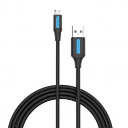 USB 2.0 A to Micro-B 3A cable 0.25m Vention COLBC black