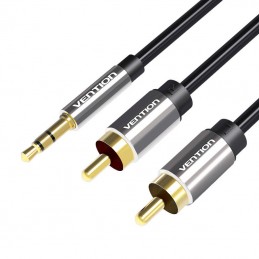 3.5mm Male to 2x RCA Male Audio Cable 2m Vention BCFBH Black