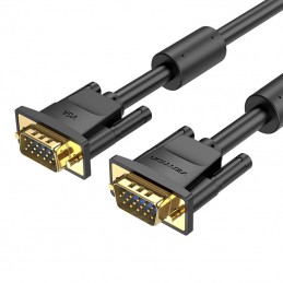 VGA(3+6) Male to Male Cable with Ferrite Cores 3m Vention DAEBI (Black)