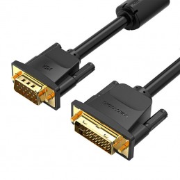 DVI(24+5) to VGA Cable 1.5m Vention EACBG (Black)