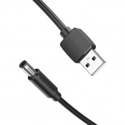 USB to DC 5.5mm Power Cable 1m Vention CEYBF (black)