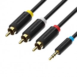 3.5mm Male to 3x RCA Male Audio Cable 2m Vention BCBBH Black