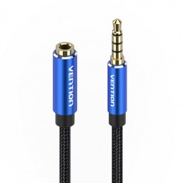 TRRS 3.5mm Male to 3.5mm Female Audio Extender 5m Vention BHCLJ Blue