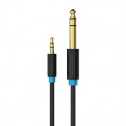 3.5mm Male TRS to Male 6.35mm Audio Cable 0.5m Vention BABBD Black