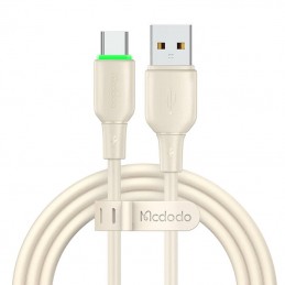 USB to USB-C Cable Mcdodo CA-4750 with LED light 1.2m (beige)