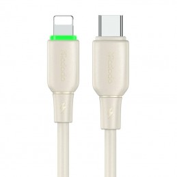 Cable USB-C do Lightning Mcdodo CA-4760 with LED light 1.2m (beige)