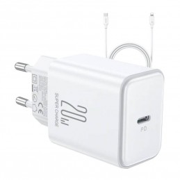 Charger Joyroom JR-TCF06 Flash PD, 20W + Cable 1m (White)