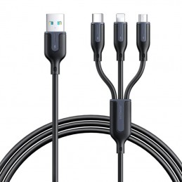 USB cable Joyroom S-1T3018A15, 3 in 1, 3.5A/Cable 1,2m (black)