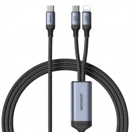 Cable Speedy USB-C do USB-C + Lightning Joyroom SA21-1T2/ 100W / 1.5m (black)