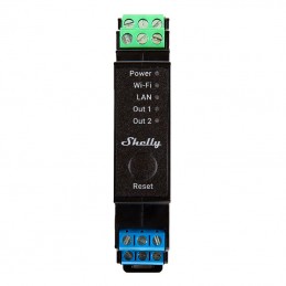 DIN Rail Smart Switch Shelly Pro 2PM with power metering, 2 channels