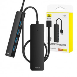 4in1 Hub Baseus  UltraJoy Lite USB-A to USB 3.0 50cm (black)