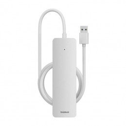 4in1 Hub Baseus  UltraJoy Lite USB-A to USB 3.0 1m (white)