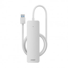 4in1 Hub Baseus  UltraJoy Lite USB-A to USB 3.0 1m (white)