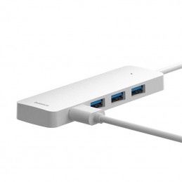 4in1 Hub Baseus  UltraJoy Lite USB-A to USB 3.0 1m (white)