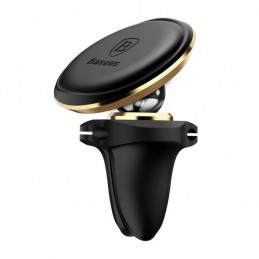 Baseus Magnetic Air Vent Car Mount Holder with cable clip Gold
