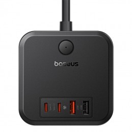 Wall charger Baseus PowerCombo 3AC+2U+2C 30W, 1.5m (black)