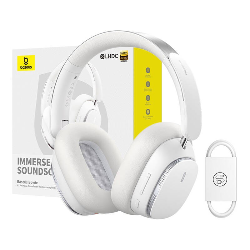 Baseus Bowie H1 Wireless Headphones Bluetooth 5.2 (white)