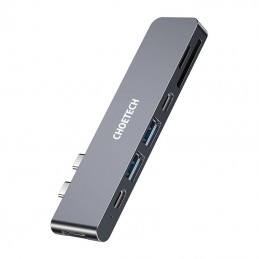 Docking Station Choetech HUB-M14 for Macbook Pro, 7-in-2 USB-C, Thunderbolt 3 (silver)