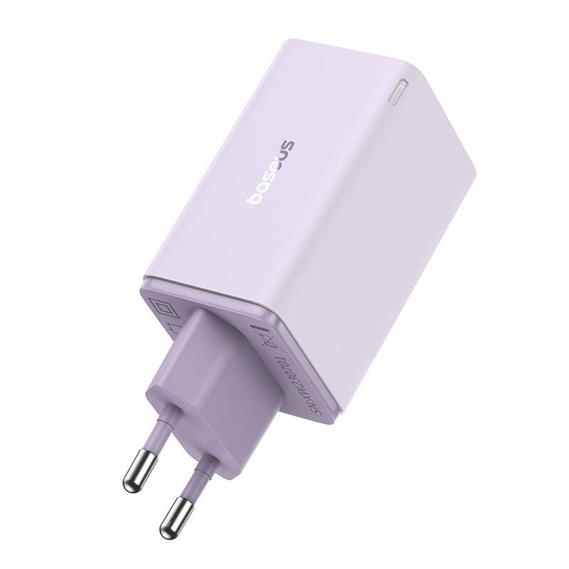 Baseus GAN6 Pro Fast Charger, 2xUSB-C + 2xUSB, 65W (purple)