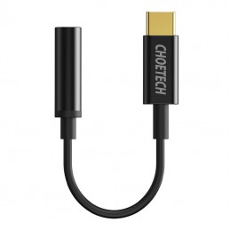Adapter Choetech AUX003 USB-C to 3.5mm Audio Jack Adapter (black)