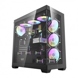 Darkflash DS900 computer case (black) + 7 ARGB fans