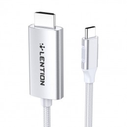 Lention USB-C to 4K60Hz HDMI cable, 3m (silver)