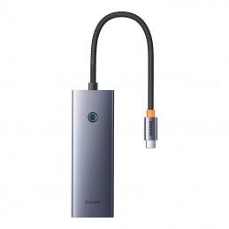 Hub Baseus UltraJoy Series Lite 4-Port (Type-C to USB3.0*4+Type-C 5V) (gray)