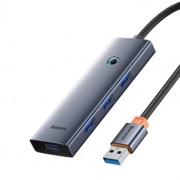 Hub Baseus UltraJoy Series Lite 4-Port 50cm (USB to USB3.0*4+Type-C5V) (szary)