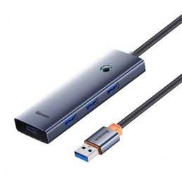 Hub Baseus UltraJoy Series Lite 4-Port 50cm (USB to USB3.0*4+Type-C5V) (szary)