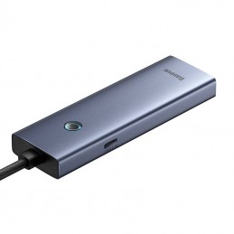 Hub Baseus UltraJoy Series Lite 4-Port 50cm (USB to USB3.0*4+Type-C5V) (szary)