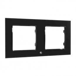 Switch frame double Shelly (black)