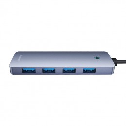 Hub 4in1 Baseus UltraJoy Lite 15cm USB-A to 4x USB 3.0 + USB-C 5V (grey)