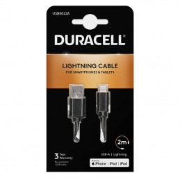 Kabel USB-Lightning Duracell 2 m (černý)