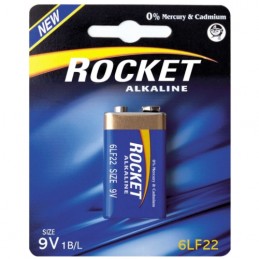 Rocket 6LR22-1BB (9V) Blister Pack 1pcs
