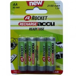 Rocket Precharged HR6 2100MAH ALWAYS READY Blister Pack 4pcs.