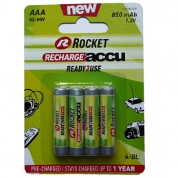 Rocket Precharged HR03 850MAH ALWAYS READY Blister Pack 4pcs.