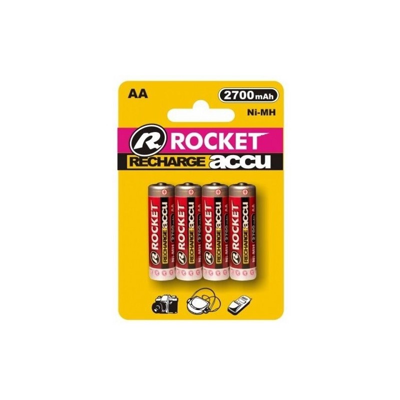 Rocket rechargeable HR6 2700mAh Blister Pack 4pcs.